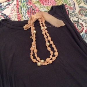 J crew ribbon necklace
